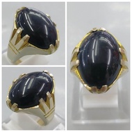 Cincin  Batu  Akik  Hitam  Asli