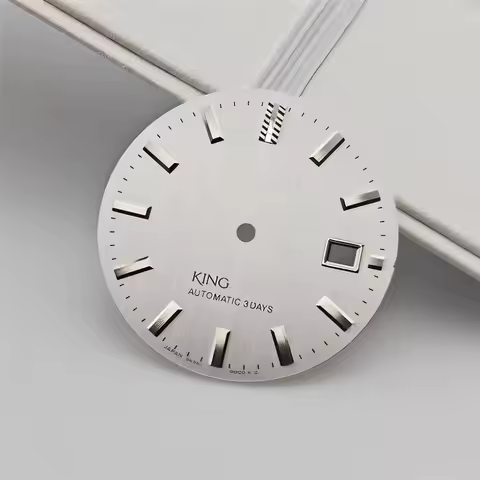 32.5mm NH35 dial King series mechanical watch parts without lume NH36 dial for Seiko mod