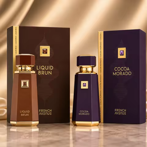 French Avenue Liquid Brun & Cocoa Morado Eau De Parfum 2 Pack Set 100ml Each, Unisex Warm Gourmand W