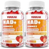 Pack of 2 NAD+ Gummies, NAD Supplement for Women - NAD Nicotinamide Riboside Resveratrol 1000MG, NAD