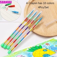 SHANHAI Painting Pen Replaceable Kids School Office Supplies Drawing 10 Color 4pcs/set Art Creative 