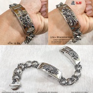 สร้อยข้อมือ 2หัว dagger Floral Cross โซ่ข้อมือ ข้อมือโซ่ กำไลโซ่ โซ่สแตนเลส ข้อมือเลส เลสข้อมือ (ของ