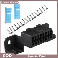 thewoodfamer OBD2 16Pin Connector OBD2 OBD 2 16Pin Female Angle Connector OBD Female Wire Soets OBDI