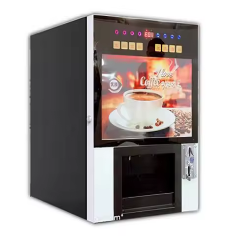 Turkish Coin Operated Coffee Vendo Vending Machine Business Fully Automatic Touch Screen Smart Table