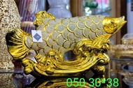 Miliki Ikan Arwana Keramik Gold / Ikan Arwana / Pajangan Arwana Besar