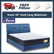 [FREE Pillow+FREE Delivery] Vono 10" Cozy High Resilience PU Foam Orthomax Spring Mattress only