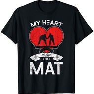 New My Heart Is On That Mat Jiu-Jitsu Jiu Jitsu Bjj Martial BestT-Shirts