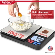 10kg Dual Platform Food Scale Digital Kitchen Scale Grams and oz 10kg and 500g Capacity, 1g/0.001oz 