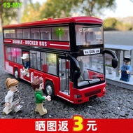 Spot goodsReady Stock Children's Double Decker Bus Toy Boy School Oversized Car Model