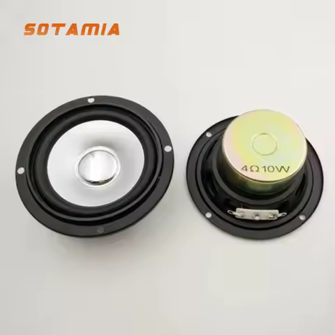 SOTAMIA 2Pcs 3 Inch Portable Full Range Speaker 4 8 Ohm 10W Silver Basin Foam Edge 4R 8R Speaker DIY