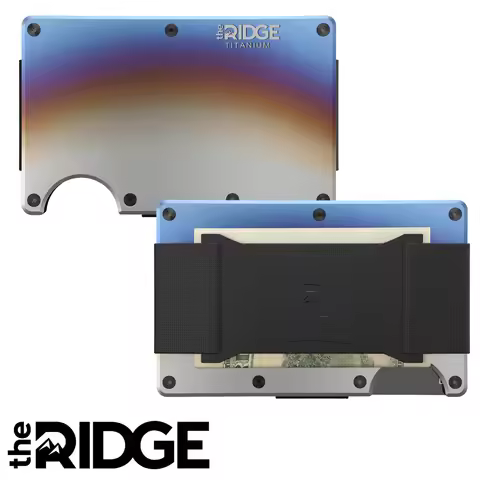 The Ridge Wallets for Men - Slim Minimalist, Front Pocket, RFID Protected - Card Holder Wallet