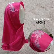 CROWN-ATOME:BAWAL CEKAK CROWN ATOME Square Hijab Cotton Hitam
