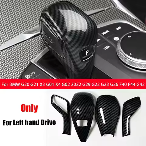 Carbon Fiber Gear Shift Knob Cover Trim for BMW G20 G21 X3 G01 X4 G02 2022 G29 G22 G23 G26 F40 F44 G