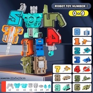 PRADO MALAYSIA Transformers Robot Educational Toys 0-9 Number Robot DIY Assemble Military Aerospace 