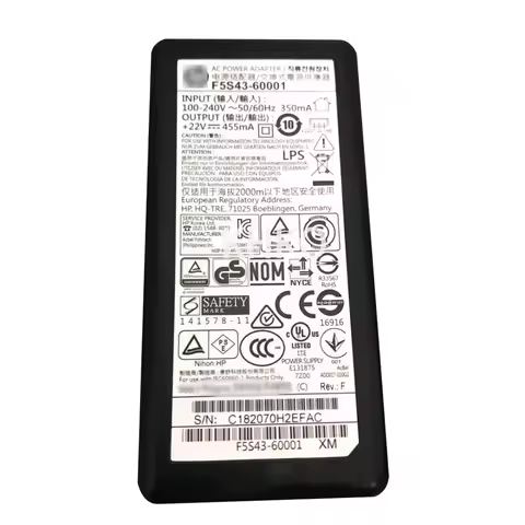 Power Supply for DeskJet 1110 1112 1115 3830 3832 3833 2130 2600 3630 3635 3700 3830 3755 F5S43-6000