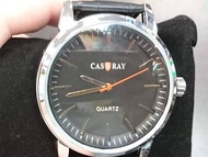 301-全新盒裝 (沒電) CASSRAY K6822 皮錶帶手錶 黑