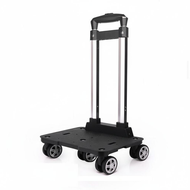 Luggage Cart Foldable Hand Cart Aluminum Alloy Trolley Cart with Casters Portable Trolley for Pet Tr