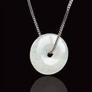 【願‧平安】冰種翡翠平安扣項鍊 | 天然緬甸玉A貨翡翠 | 送禮