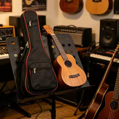 Ukulele Gig Bag Portable Ukulele Case with Pocket Guitar Gig Bag with Straps Travel-Friendly Safegua