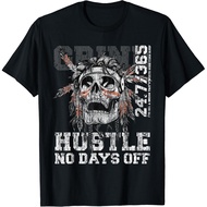 New Fashion Hustle No Days Off Hustle Hard Tribe Gang Cotton Tee