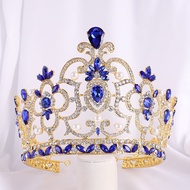 HIMSTORY Fashion Wedding Big Crown Bridal Hair Accessories Vintage Headband Romantic Stage Show Miss