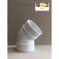 3'' 4'' 82MM 110MM UPVC FITTINGS 45% ELBOW 45 DEGREE UPVC BEND