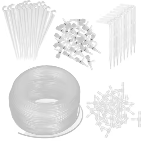 Transparent 1/4'' Bend Arrow Dripper Regulating Micro Drip Irrigation Kit Garden Water Connector 4/7