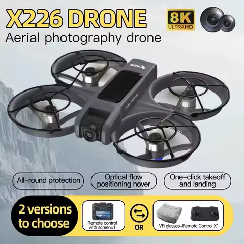 Original X226/X226VR Remote Control Drone 5G WIFI RC Dron Quadcopter Obstacle Avoidance 8K HD Dual C