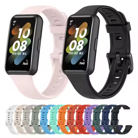 Soft Silicone Wrist Strap For Huawei Band 7 Smart Bracelet Wristband