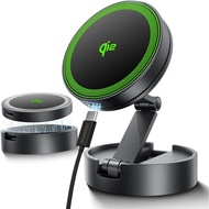 THREEKEY 【Qi2 Certified MagSafe Car Mount Charger,Car Wireless Charger,15W Magnetic Charger Fast Cha