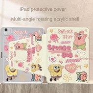 Spongebob Suitable for iPad Case 2021 protective shell 10/9 generation Acrylic pro2024 new Air65 tri