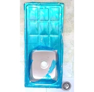 Bak Cuci Piring Stainless Anti Karat Merk Metro Ukuran 96cm X 43cm X 1.4mm BCP Wastafel