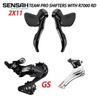 SENSAH TEAM PRO 2x11 Speed Groupset  | Shifter + Front Derailleur +  R7000 Rear Derailleur | Compati