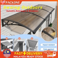 PACKONE Awning Roof Outdoor Window Awning Balcony Awning Aluminum Alloy Bracket & PC Material Panel