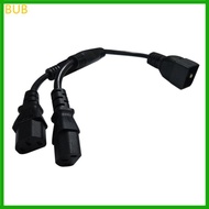 BUB IEC320 C20 to IEC320 C13+C13 Power Adapter Cable 3 Terminals Male to Female Port