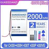 Premium Replacement Fit For C430+430H 430T 430P 430VE 454060 2 Cables Battery 2000mAh