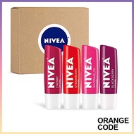 [NIVEA] NIVEA NIVEA Lip Balm Lip Tint Tinted Lip Balm 4.8g 4 Types Lip Care Fruit Variety Pack-Tinte