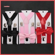 Elastic Band with Integrated Bow Tie Festive Bow Tie Suspenders for Kids' Performances Kids' Bow Sus