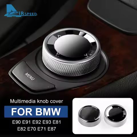 AIRSPEED for BMW E90 E91 E92 E93 E70 E71 E82 E81 E87 IDrive Multimedia Button Knob Cover Central Acc