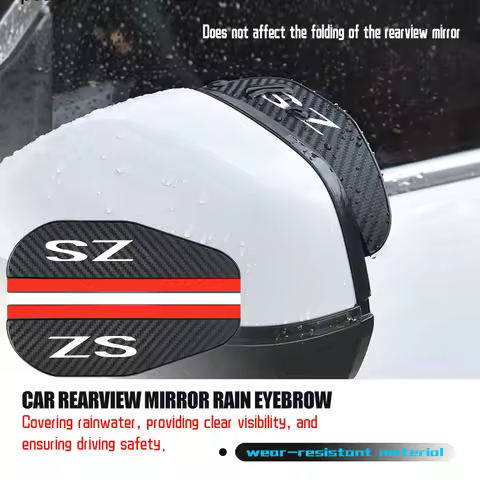 2pcs Car Protector Rearview Mirror Rain Eyebrow Stickers For MG HS RX5 RX8 350 550 GS GT Hector Gund