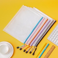 A4/B5 Zipper Bag / File Organizer / WaterproofTransparent Bag / School Office Plastic Folder / File 