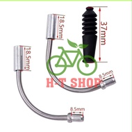 Bicycle brake line bending cover set, bicycle brake line, bicycle brake line