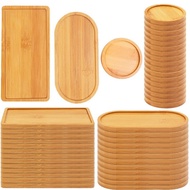 New Multi-Purpose Rectangular Round Bamboo Tray Kitchen Wooden Creative Heat Insulation Cup Pad Plan