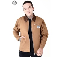 SNSR - Vintage Work Jacket - Casual Work Jacket - Premium Ring Canvas Work Jacket - Premium Zipper W