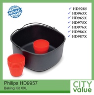 Philips HD9957/00 | HD9957 Baking Kit XXL. Airfryer Accessory. Dishwasher-Safe. Silicone Muffin Cups. Local SG Stock