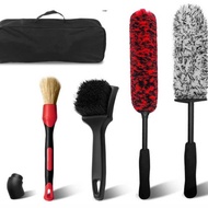 5-Piece Set Car Wheel Brush Kit Tire Brush Wheel Cleaning Brush Set Wheel Protection Paint Multi-Fun