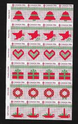 【無限】加拿大1986年防癆郵票聖誕節(版張)
