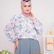 Inara Dress Gamis Muslim Wanita terbaru crinkle airflow motif Bunga