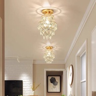 Modern Crystal Chandelier Ceiling Light Lampu Siling Lampu Hiasan Kristal LED Aisle Ceiling Lamp IKE