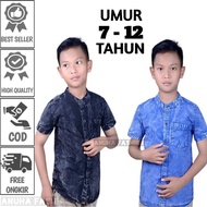 KEMEJA Boys Shirts Short Sleeve Levis Material Age 7-12 Years Newest Eid Men's Tops Cool Shirts